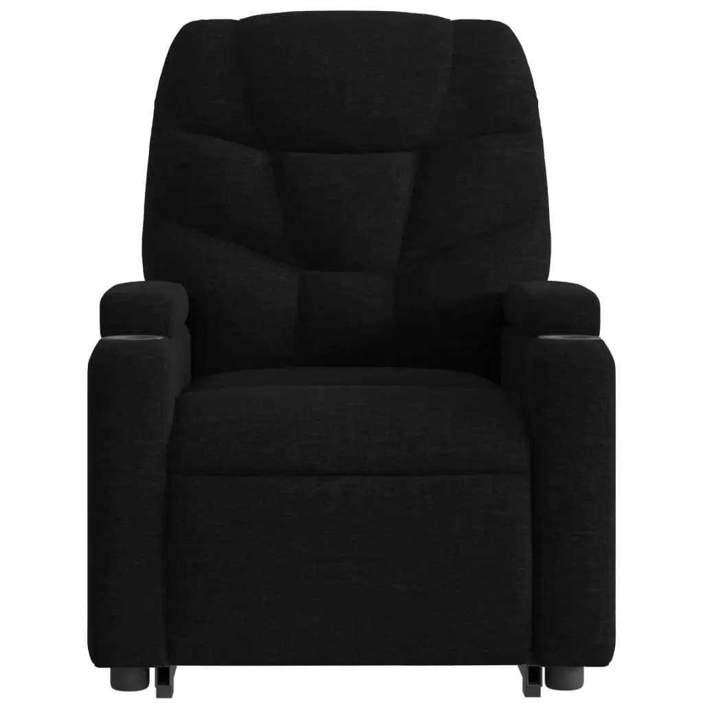 Electric Stand up Massage Recliner Chair Black Fabric 3205638