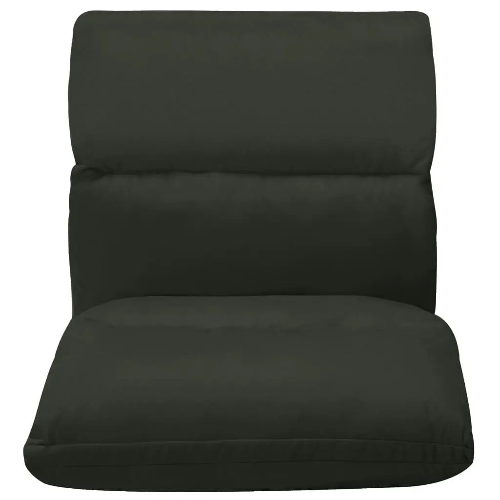 Folding Floor Chair Black Microfibre 325262