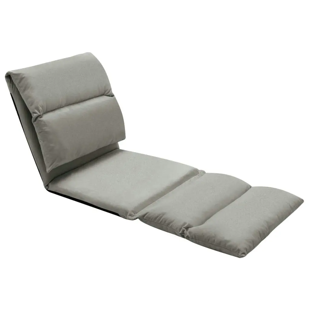 Folding Floor Chair Dark Grey Microfibre 325261