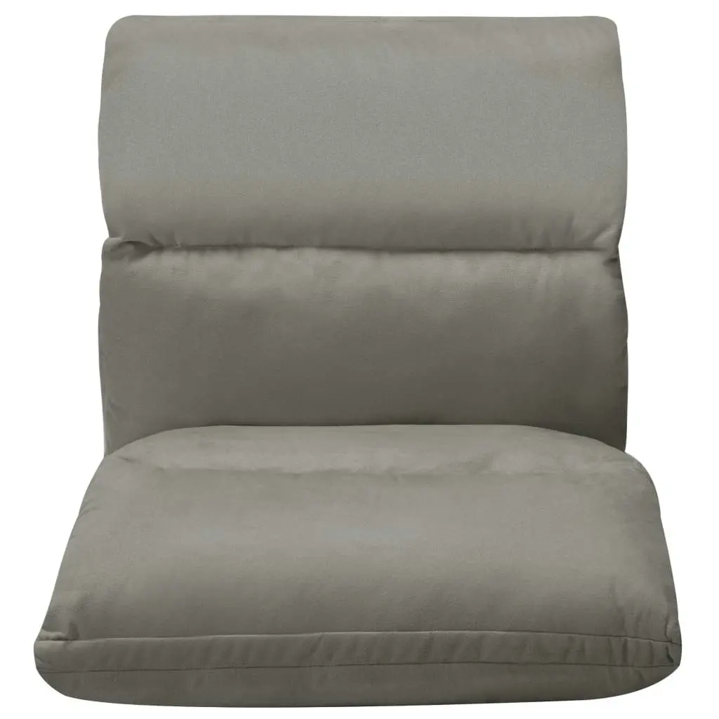 Folding Floor Chair Dark Grey Microfibre 325261