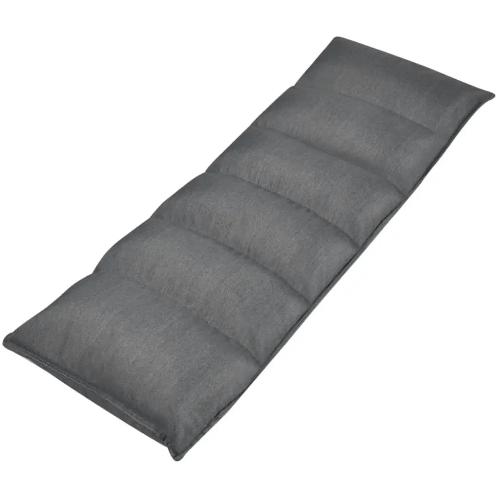 Folding Floor Longue Grey Fabric 242397