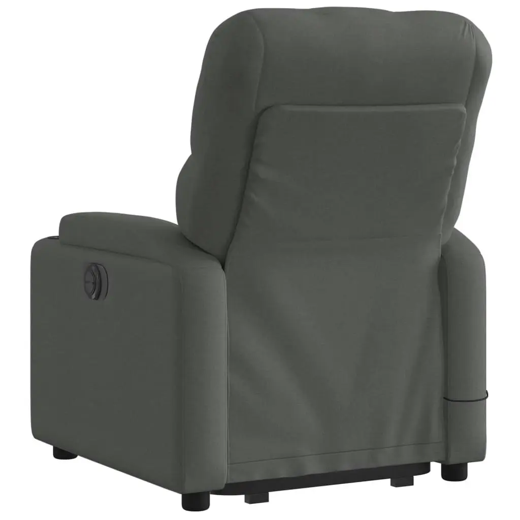 Electric Stand up Massage Recliner Chair Dark Grey Fabric 3205674