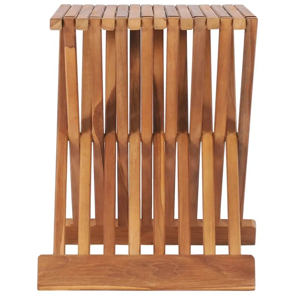 Folding Stool 40x32x45 cm Solid Teak Wood 48992