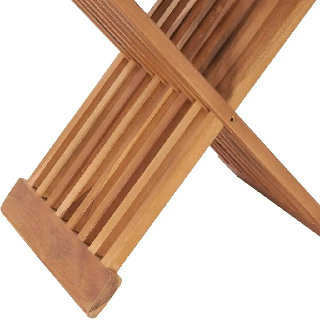 Folding Stool 40x32x45 cm Solid Teak Wood 48992