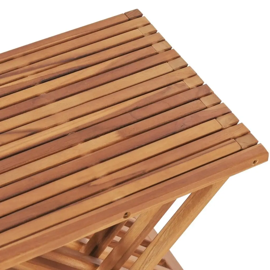 Folding Stool 40x32x45 cm Solid Teak Wood 48992