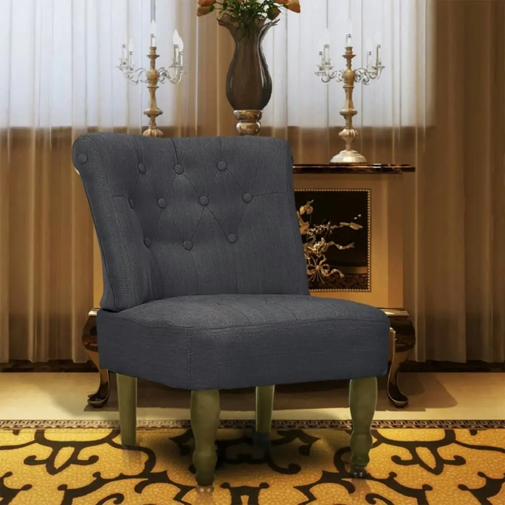 French Chair Grey Fabric 240287