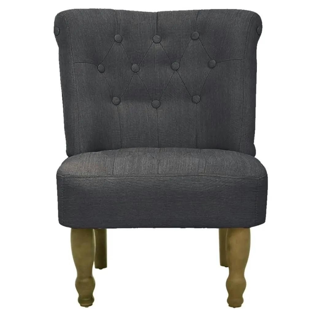 French Chairs 2 pcs Grey Fabric 240289