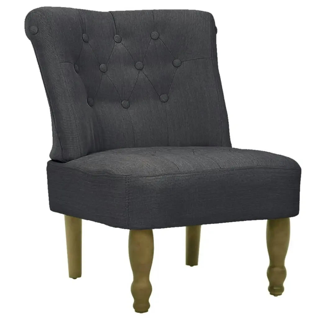 French Chairs 2 pcs Grey Fabric 240289