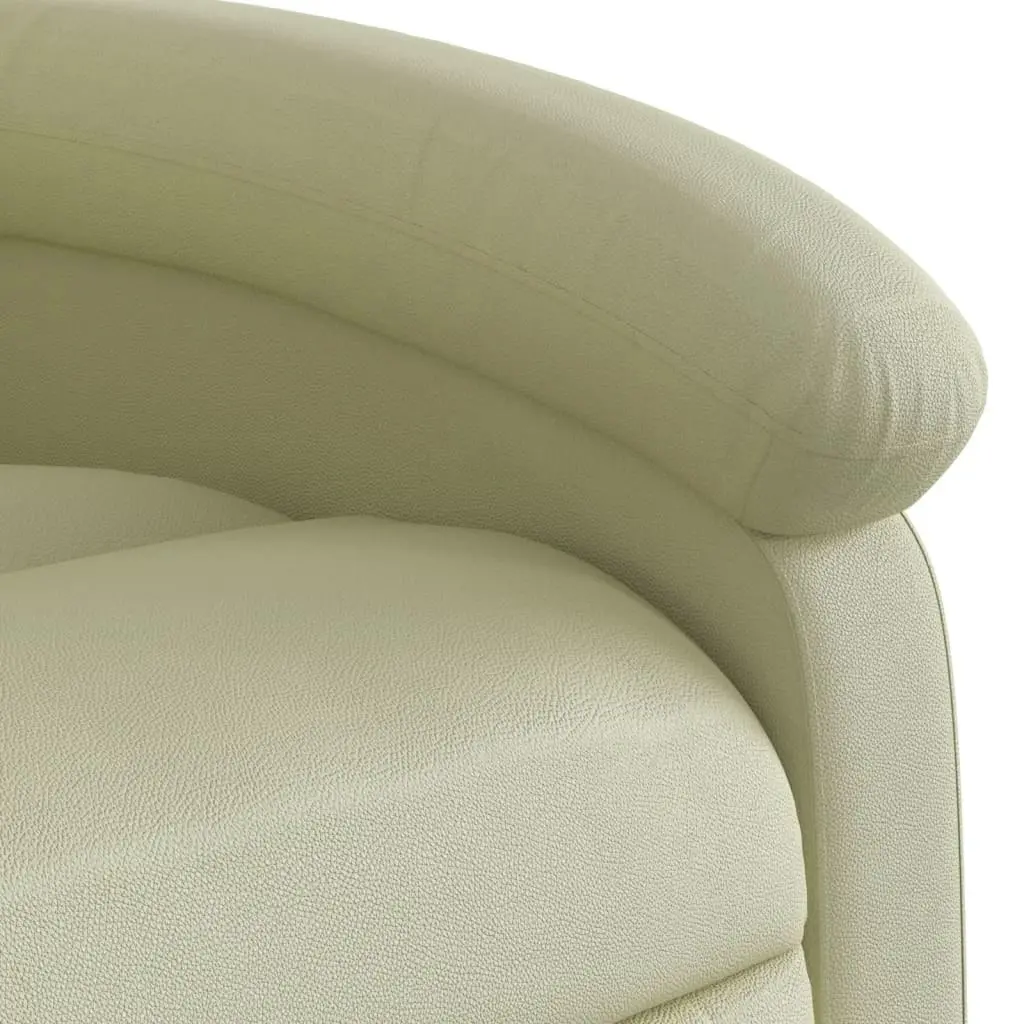 Electric Stand up Recliner Chair Cream Real Leather 3205487