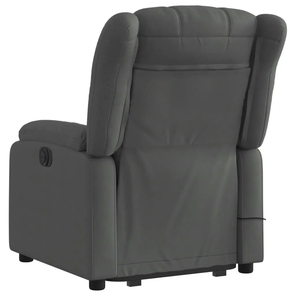 Electric Stand up Massage Recliner Chair Dark Grey Fabric 3205801