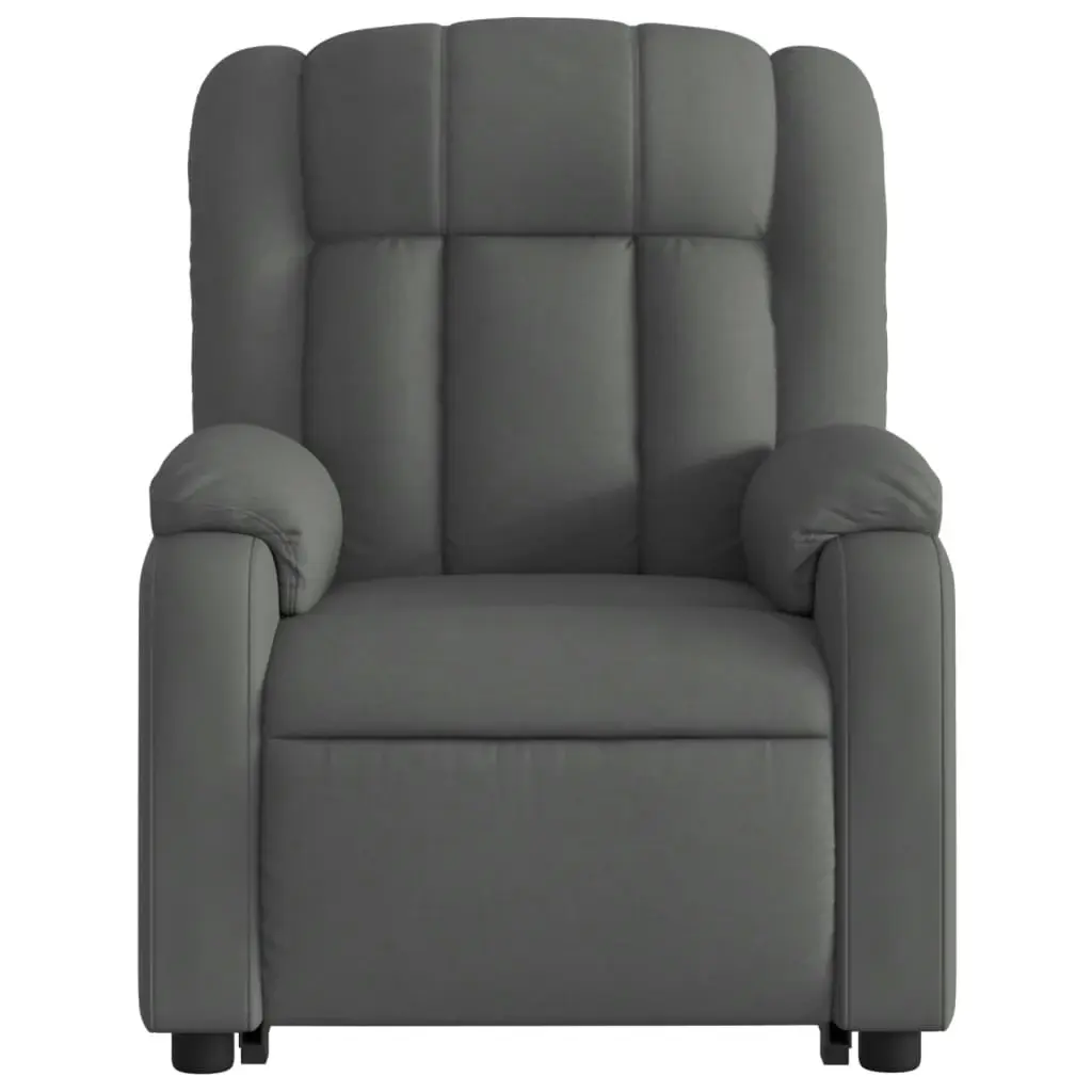 Electric Stand up Massage Recliner Chair Dark Grey Fabric 3205801