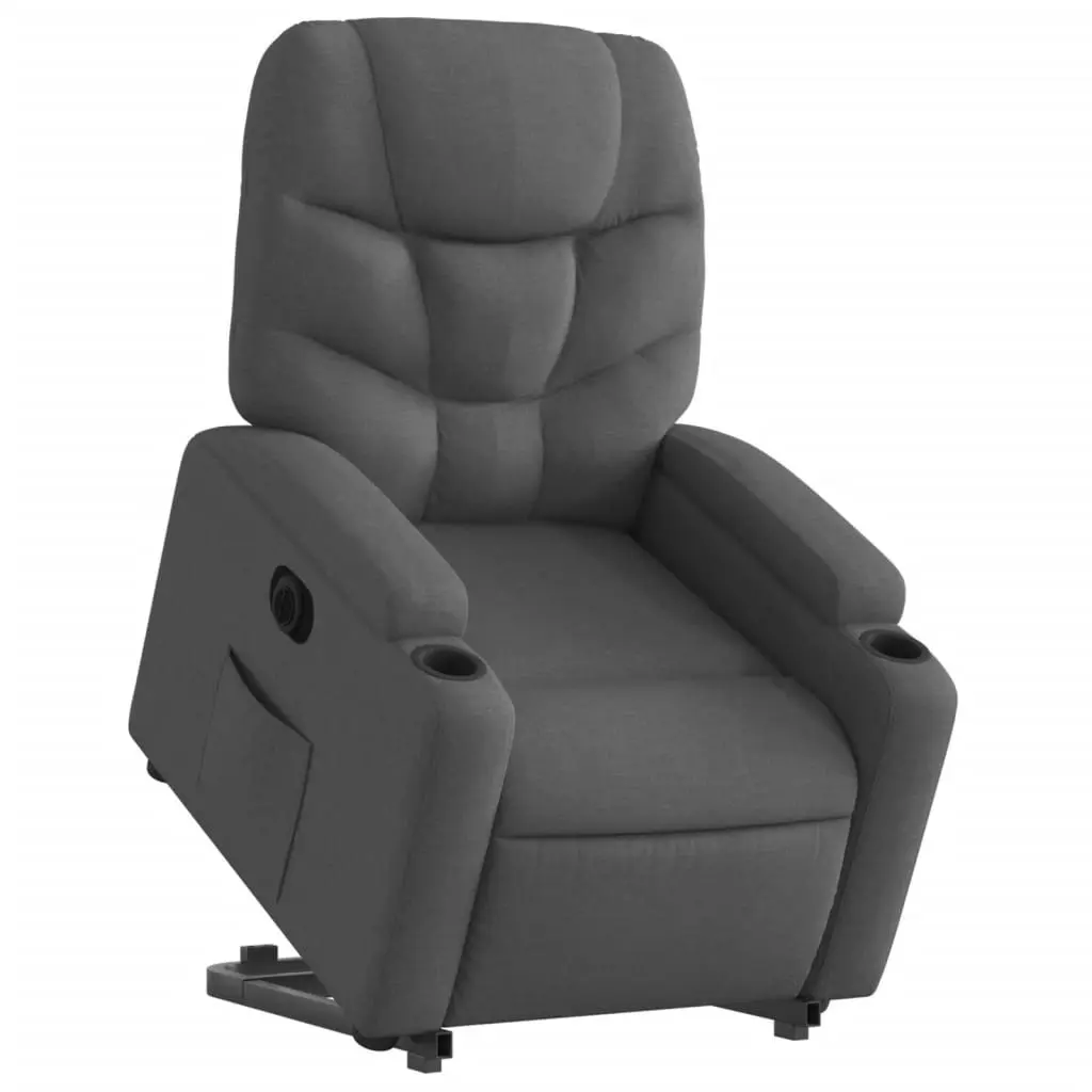 Electric Stand up Recliner Chair Dark Grey Fabric 3205633