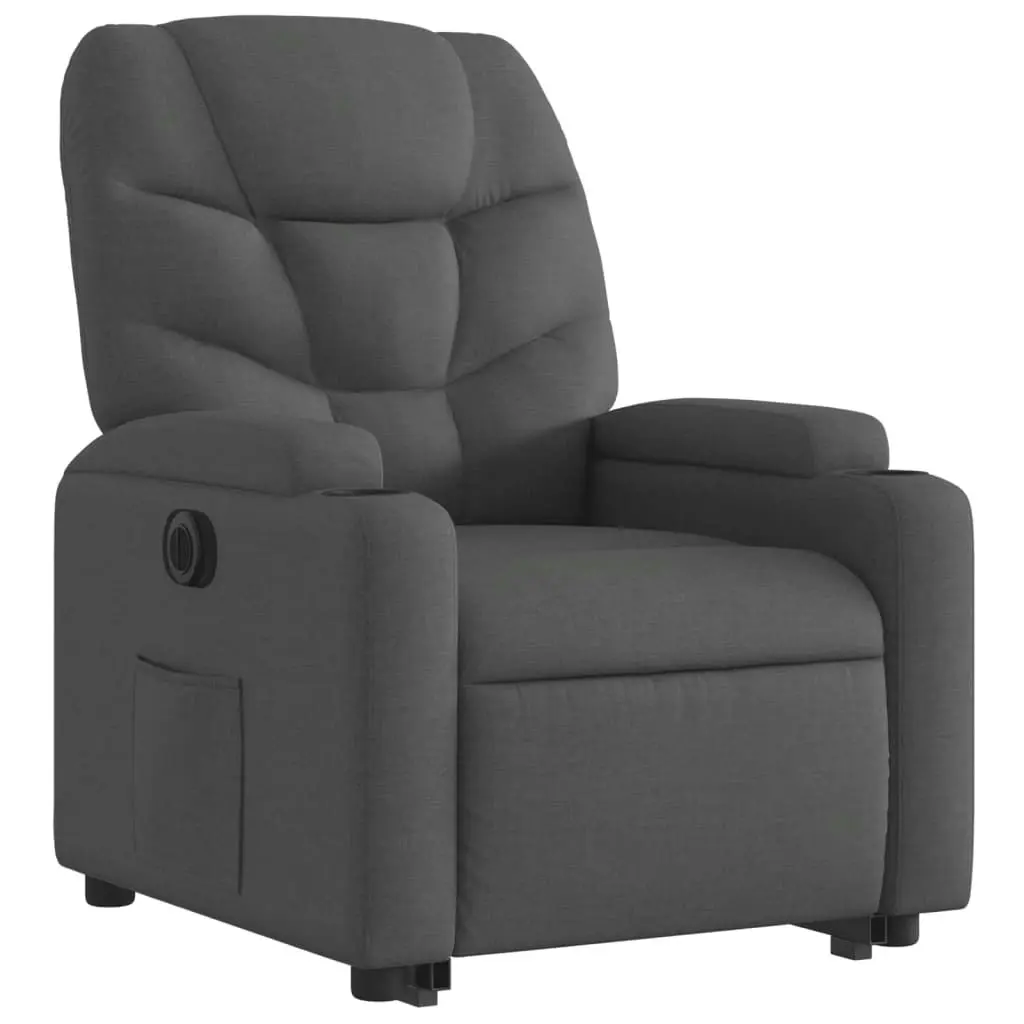 Electric Stand up Recliner Chair Dark Grey Fabric 3205633