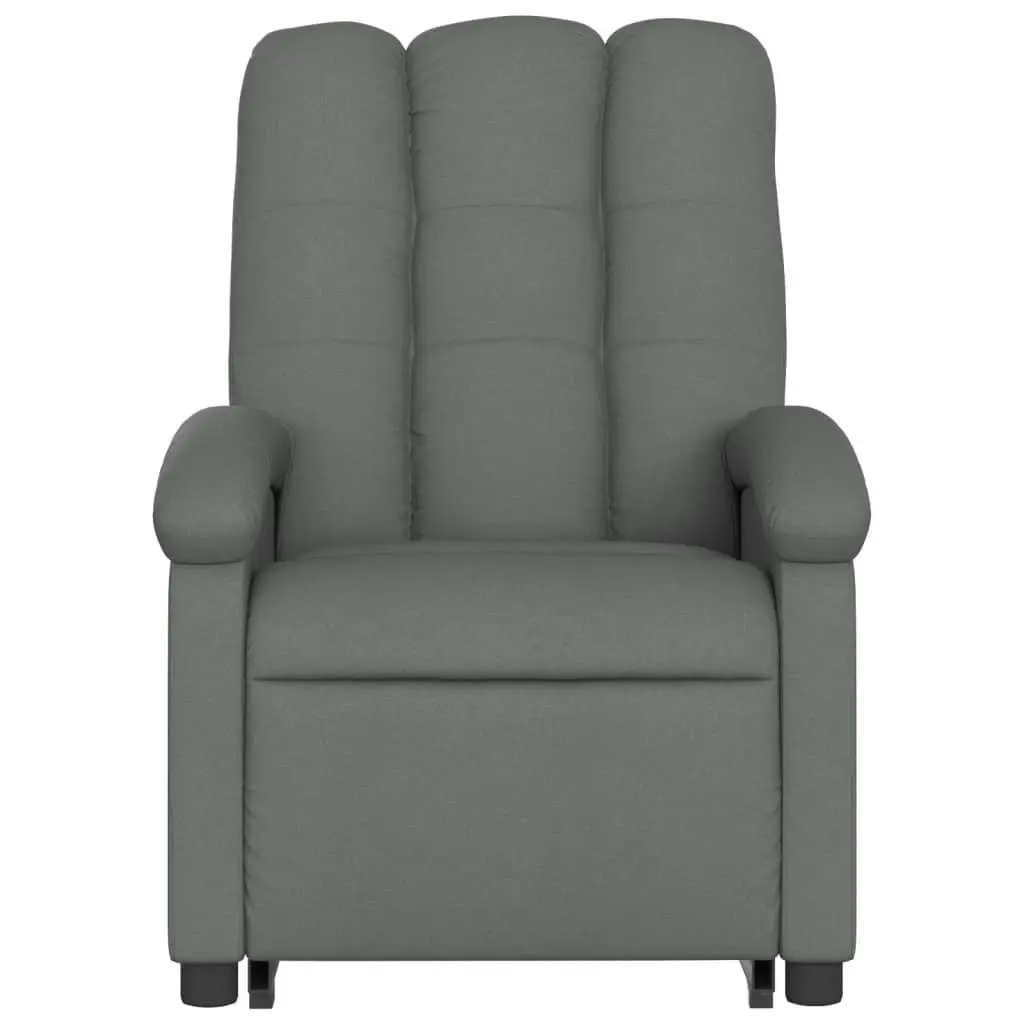 Electric Stand up Massage Recliner Chair Dark Grey Fabric 3205409