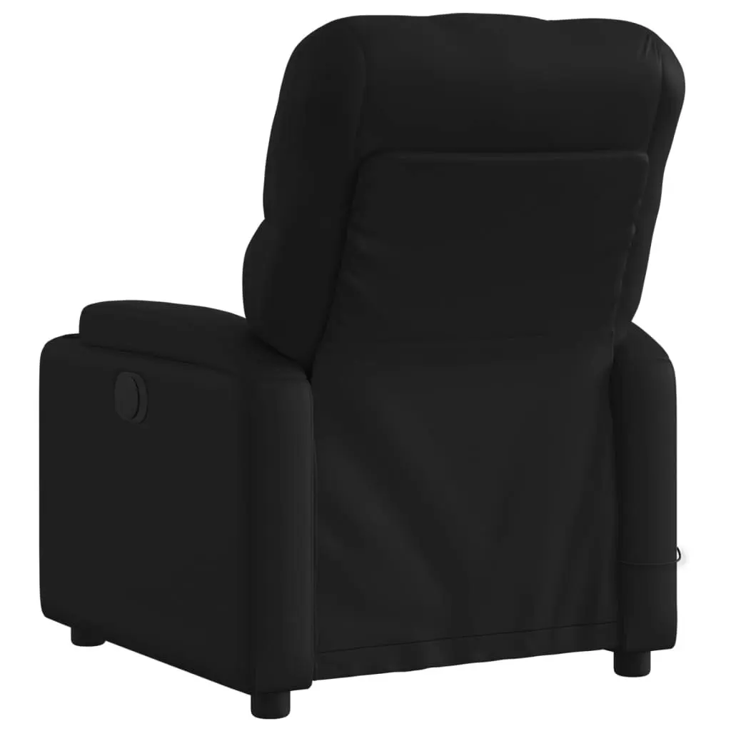 Electric Massage Recliner Chair Black Faux Leather 3205677