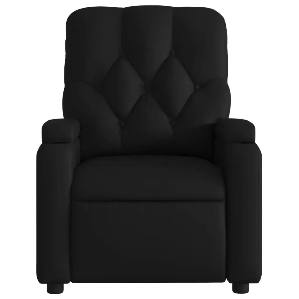 Electric Massage Recliner Chair Black Faux Leather 3205677