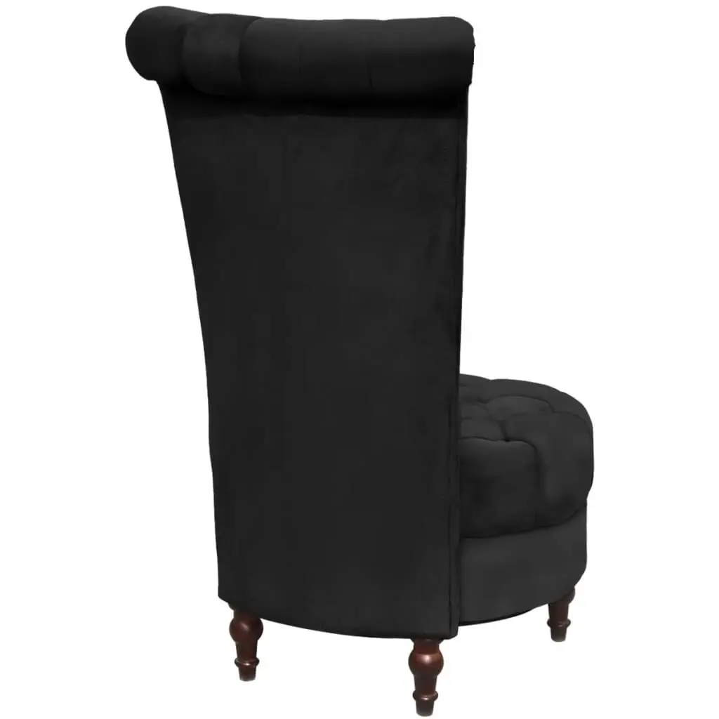 High Back Sofa Chair Black Fabric 243182