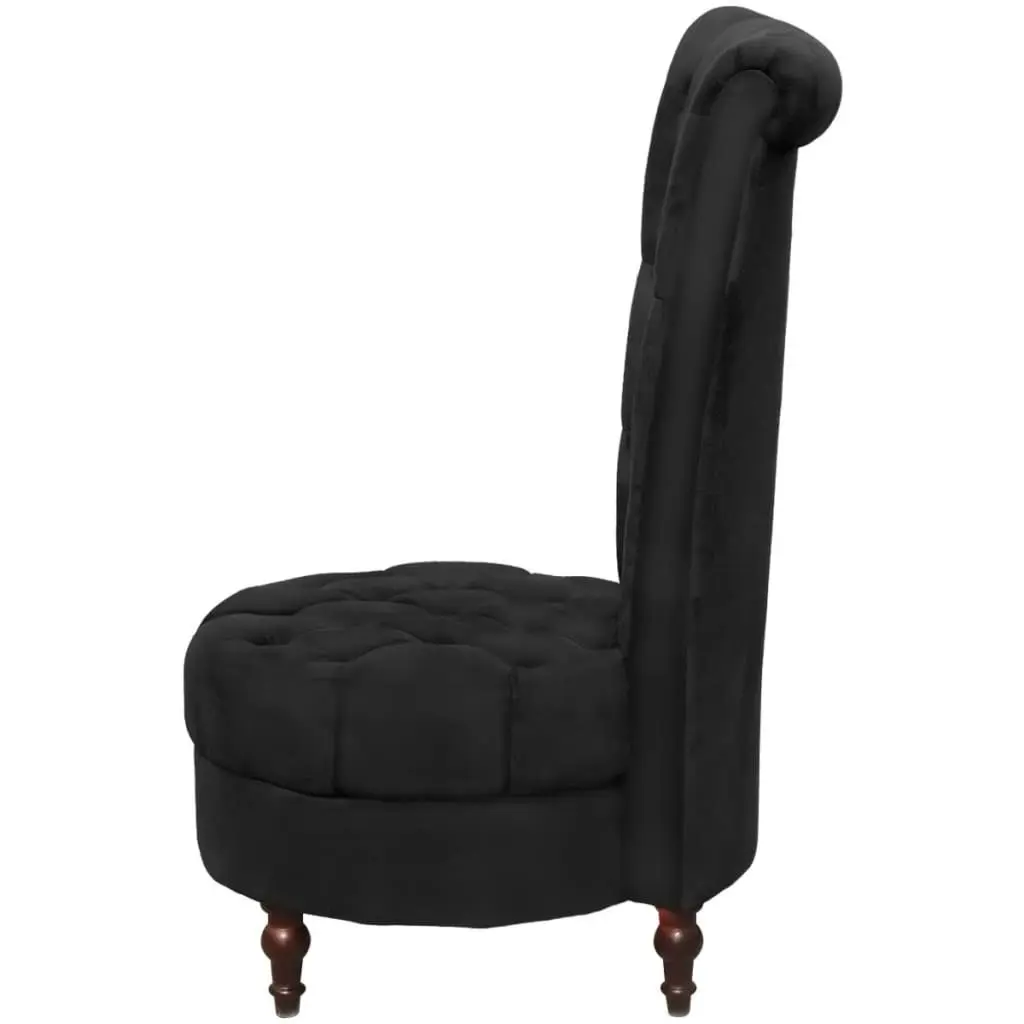 High Back Sofa Chair Black Fabric 243182