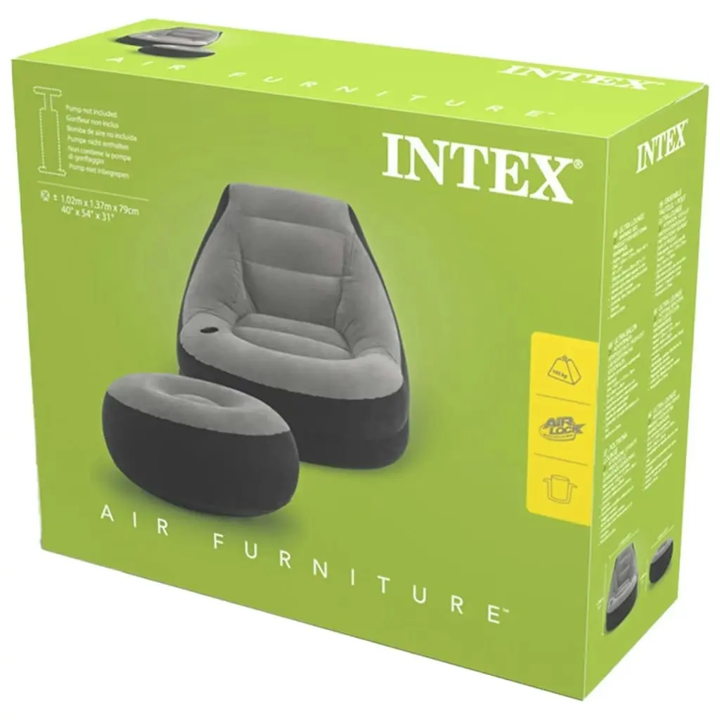 Intex Inflatable Chair with Pouffe Ultra Lounge Relax 91568