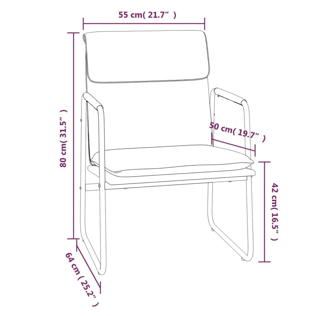 Lounge Chair Cream 55x64x80 cm Fabric 351348