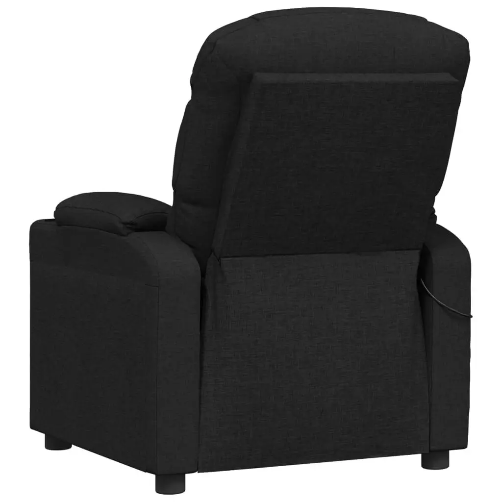 Massage Chair Black Fabric 348084