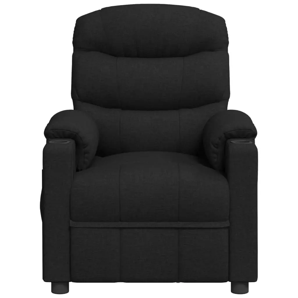 Massage Chair Black Fabric 348084