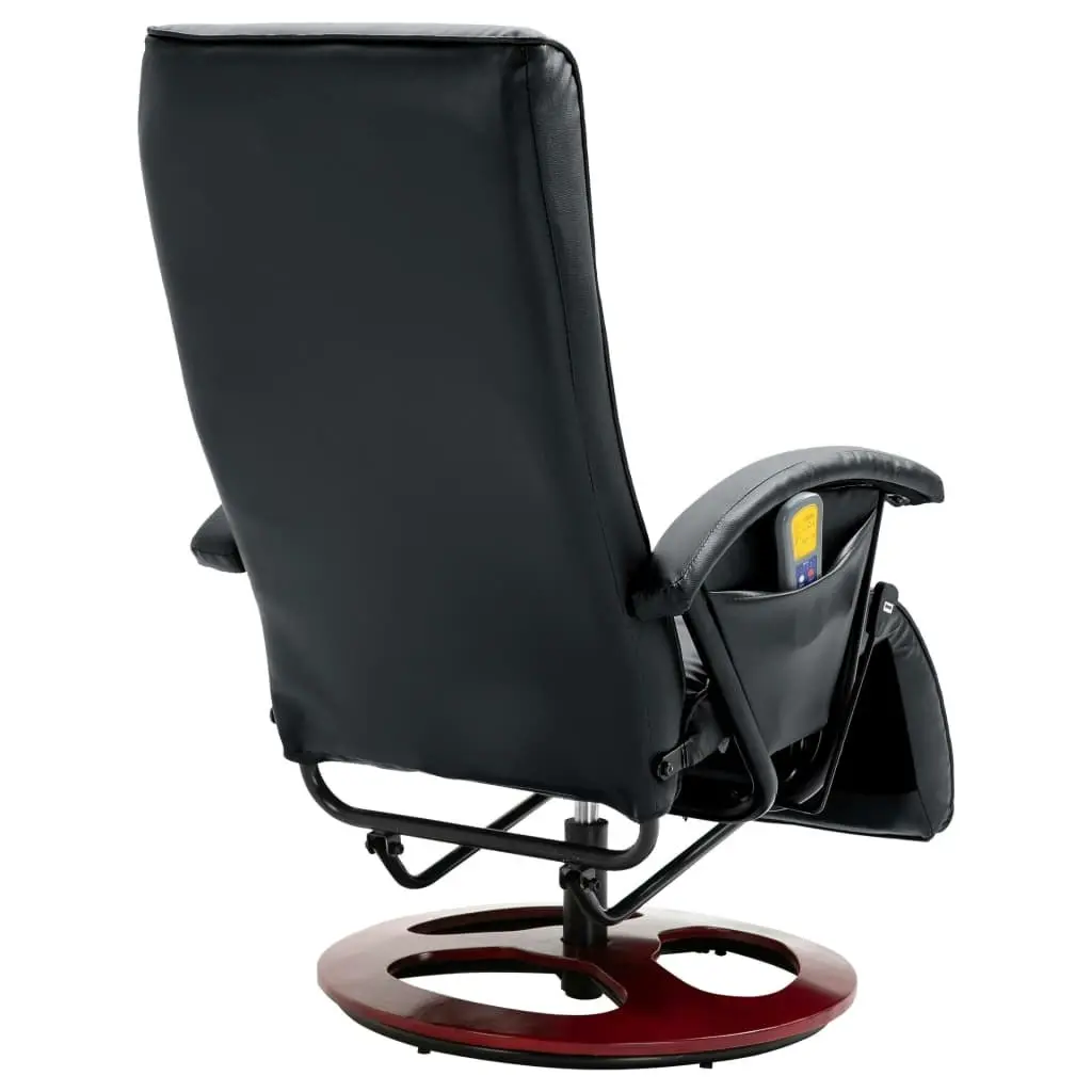 Massage Chair Black Faux Leather 60311