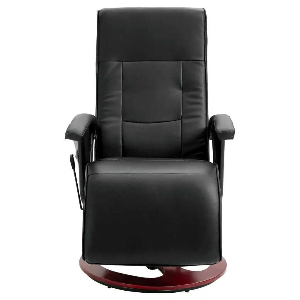 Massage Chair Black Faux Leather 60311