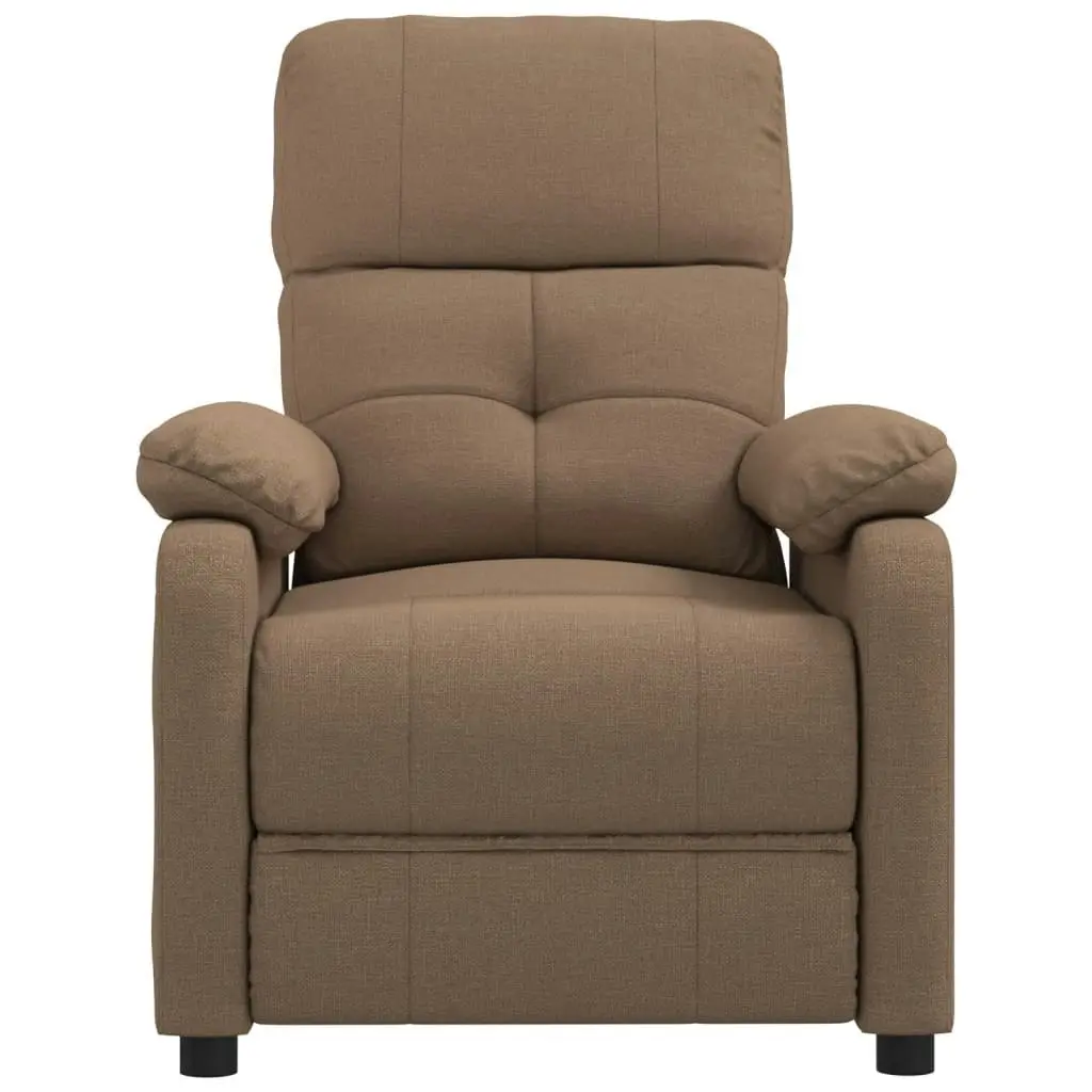 Massage Chair Brown Fabric 348291