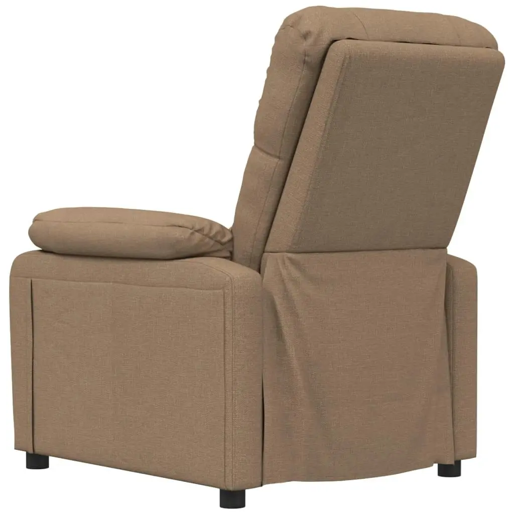 Massage Chair Brown Fabric 348291