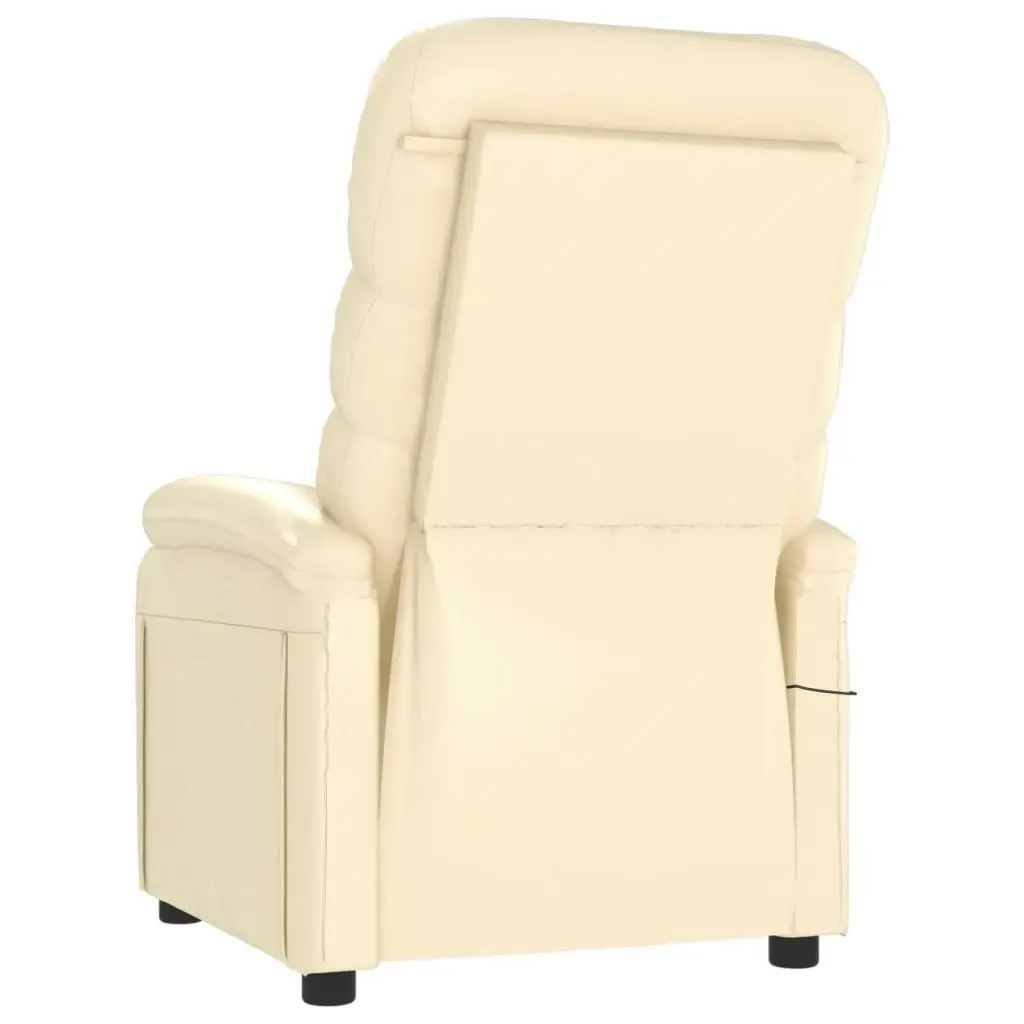 Massage Chair Cream Faux Leather 342694