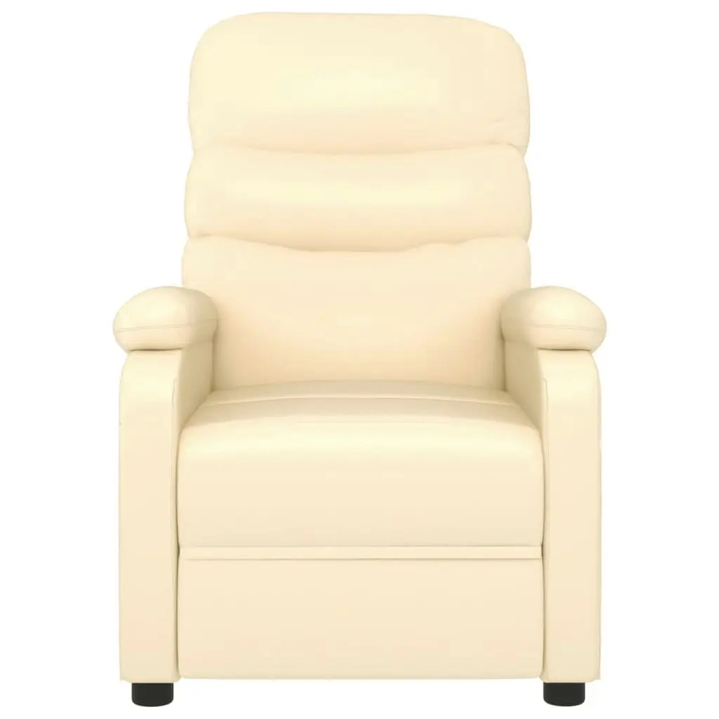 Massage Chair Cream Faux Leather 342694