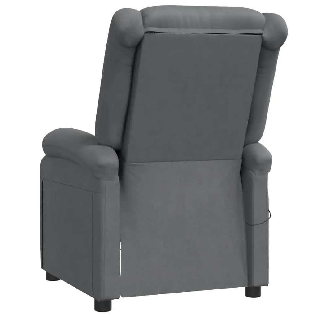 Massage Chair Anthracite Faux Leather 348464