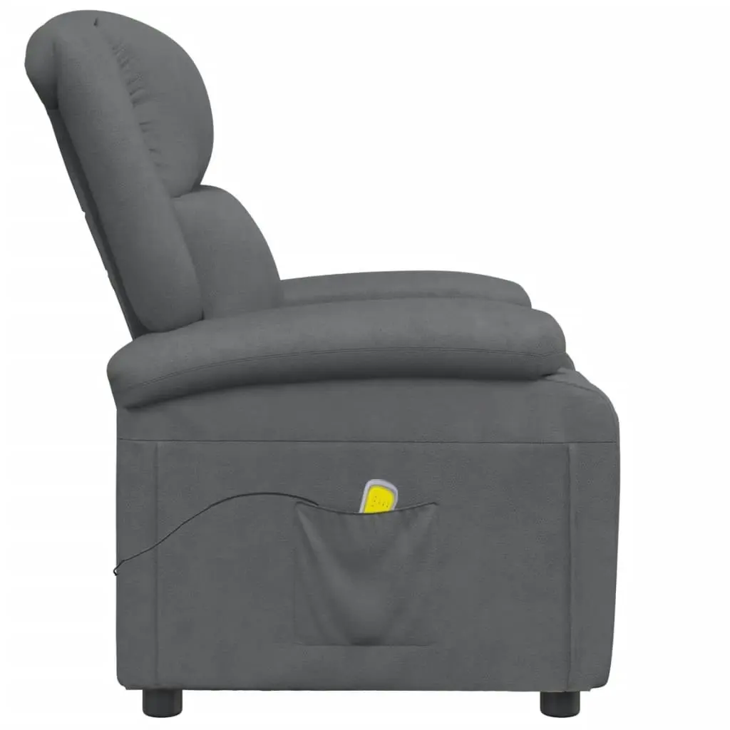 Massage Chair Anthracite Faux Leather 348464