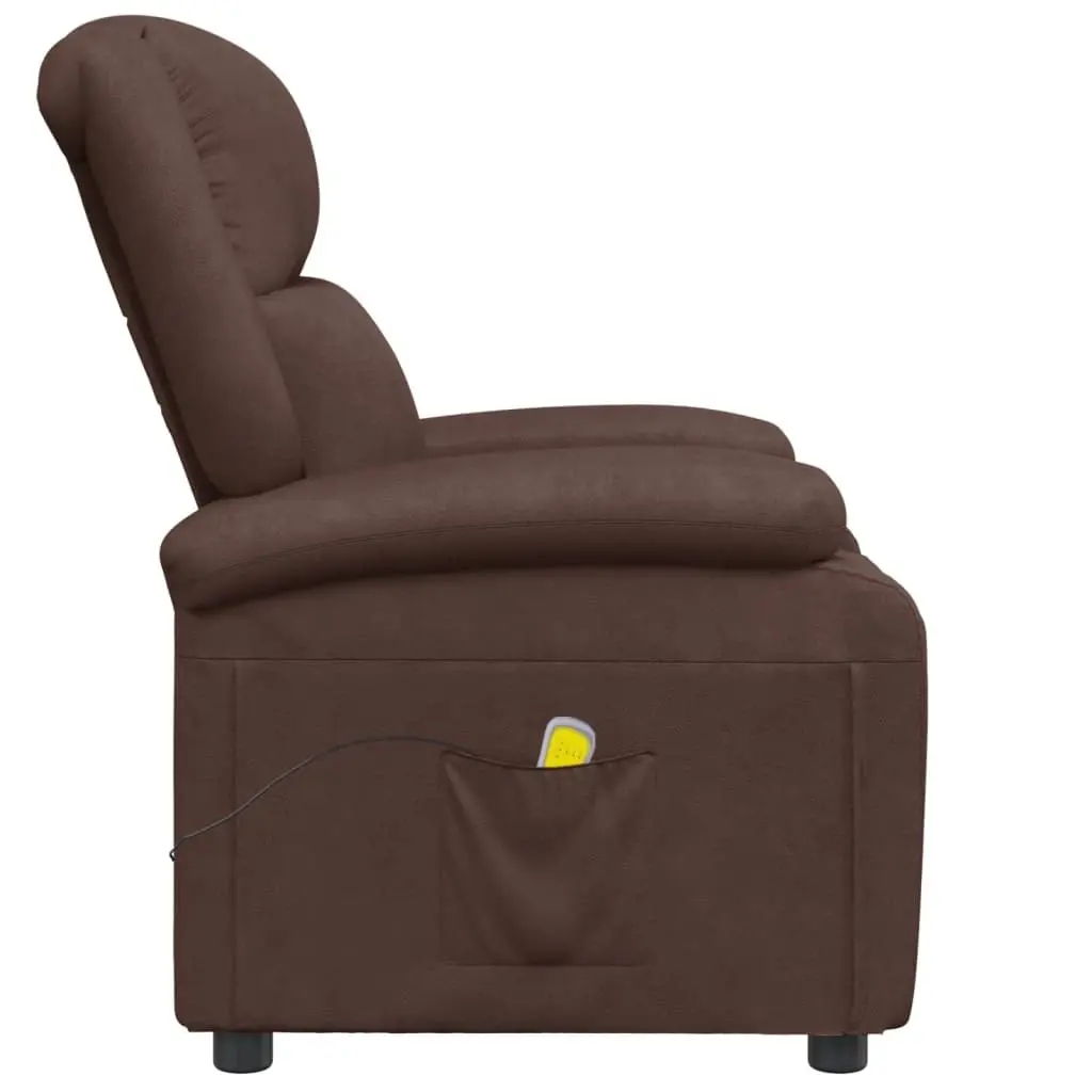 Massage Chair Brown Faux Leather 348463