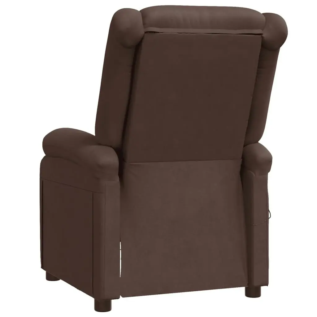 Massage Chair Brown Faux Leather 348463