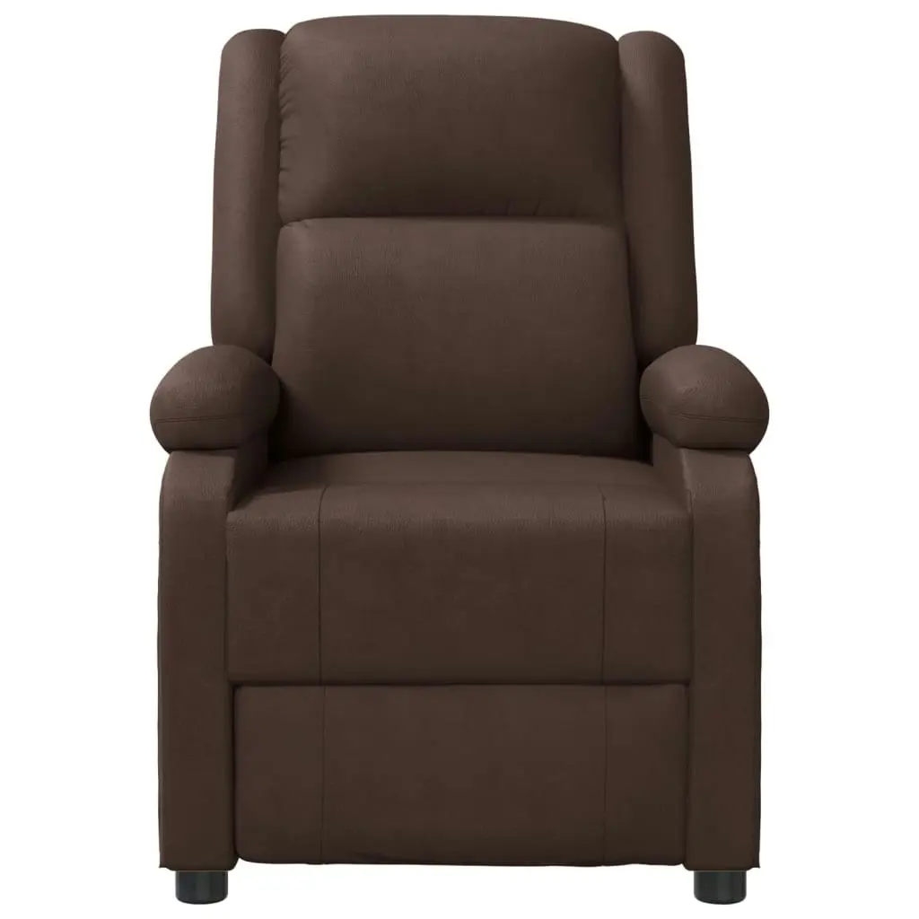 Massage Chair Brown Faux Leather 348463