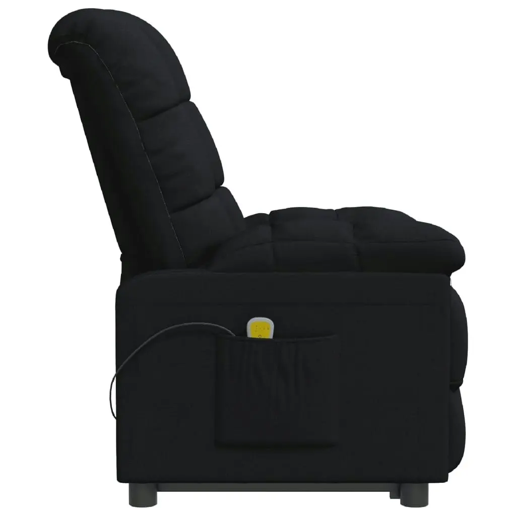 Massage Chair Black Fabric 342735