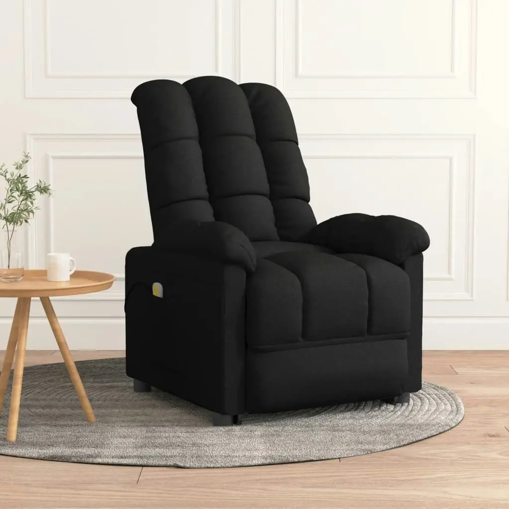 Massage Chair Black Fabric 342735