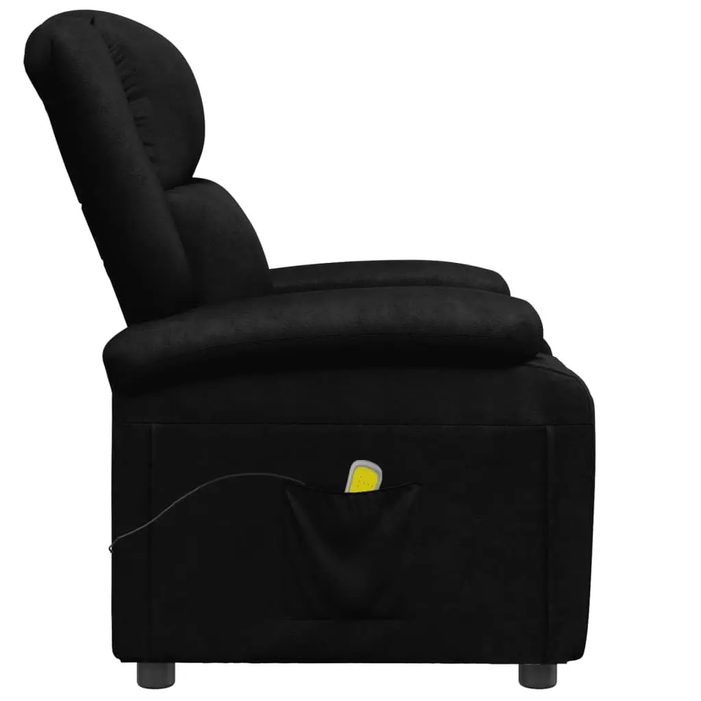 Massage Chair Black Faux Leather 344181