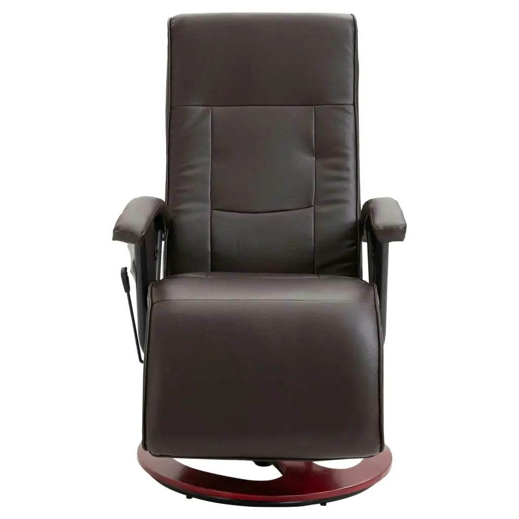 Massage Chair Brown Faux Leather 322474