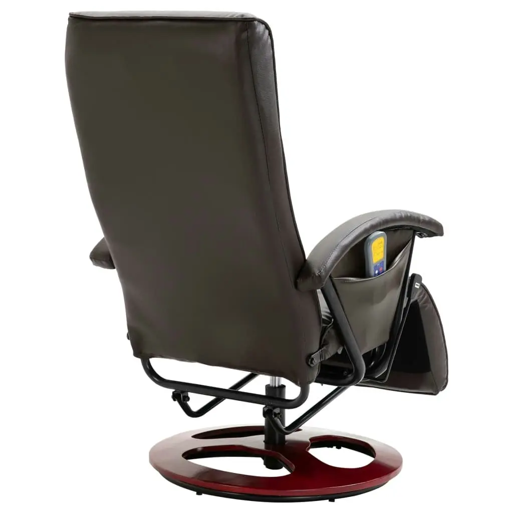 Massage Chair Brown Faux Leather 322474