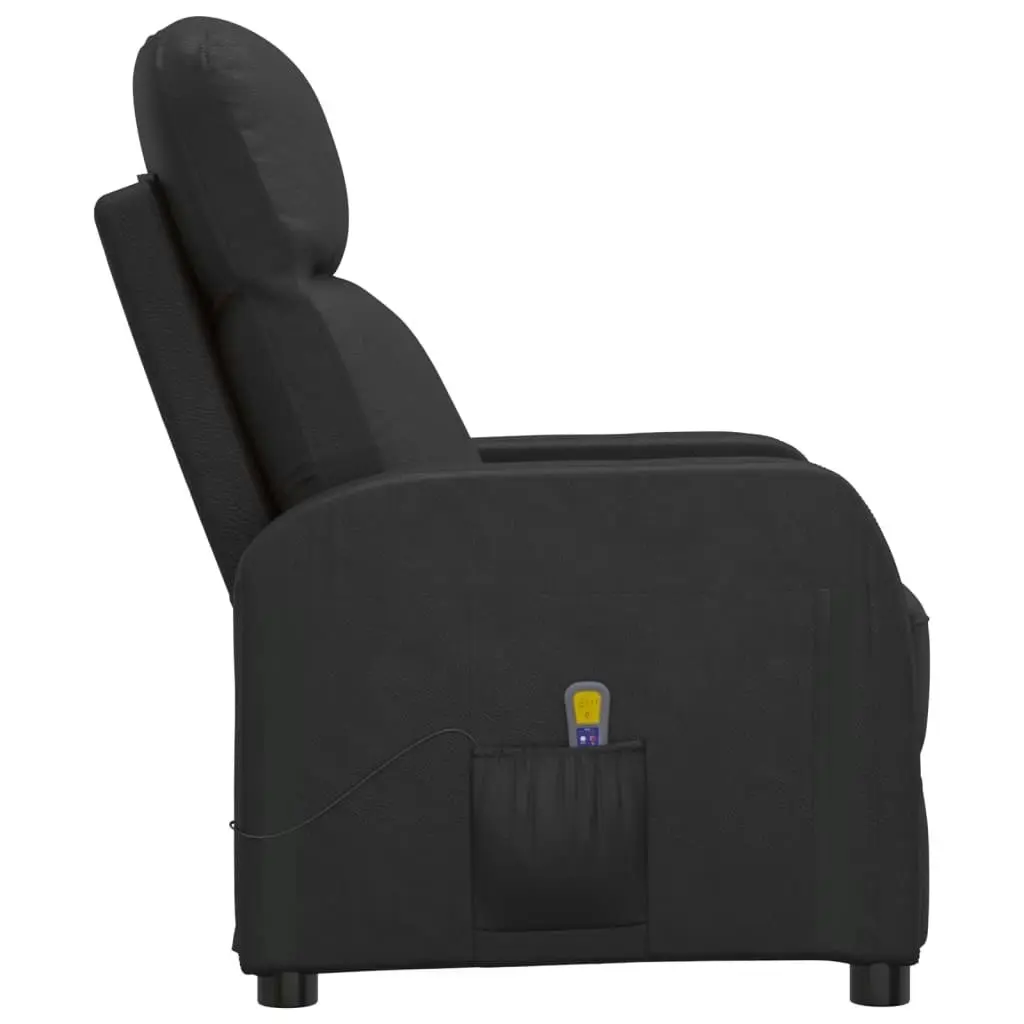 Massage Chair Black Faux Leather 321359