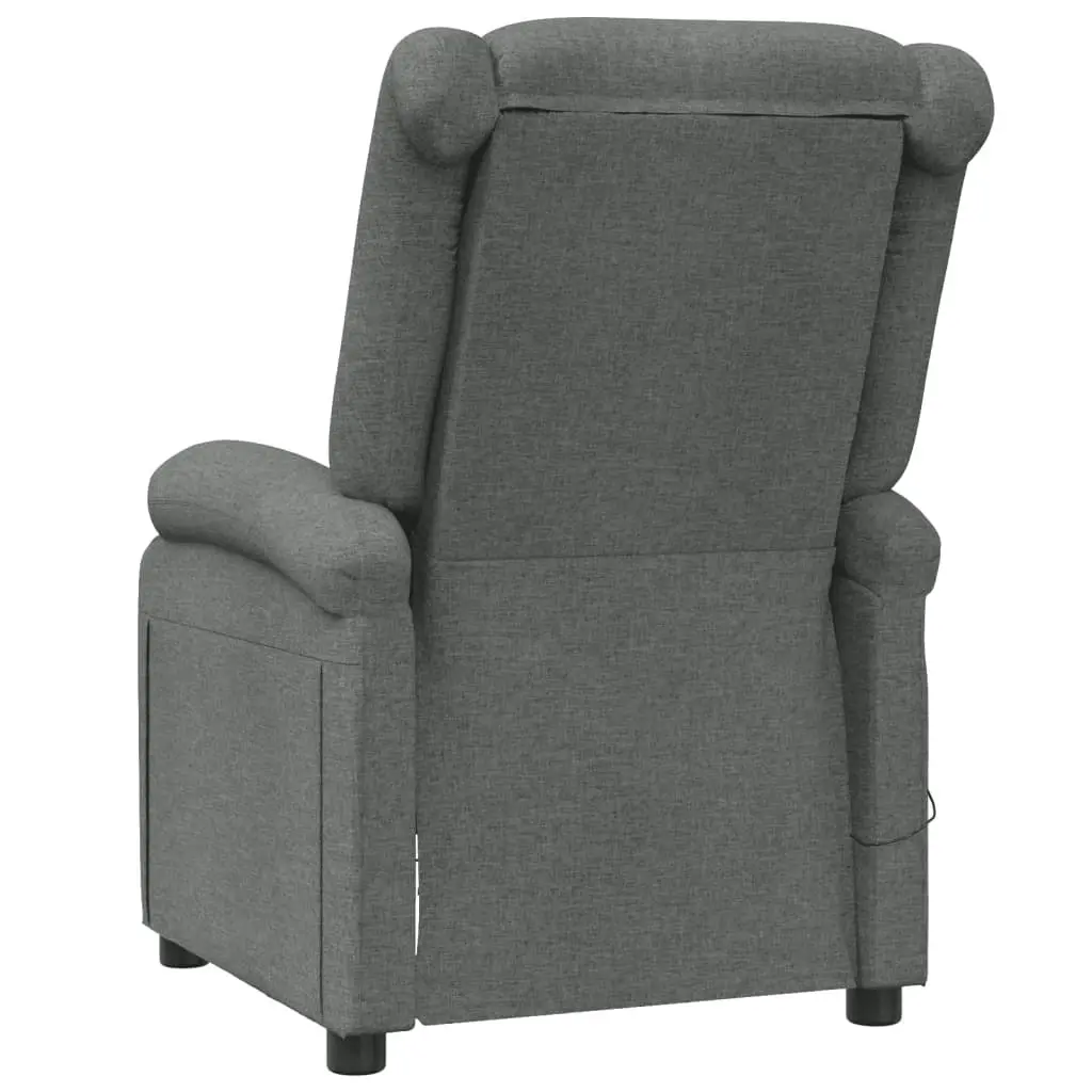 Massage Chair Dark Grey Fabric 348448