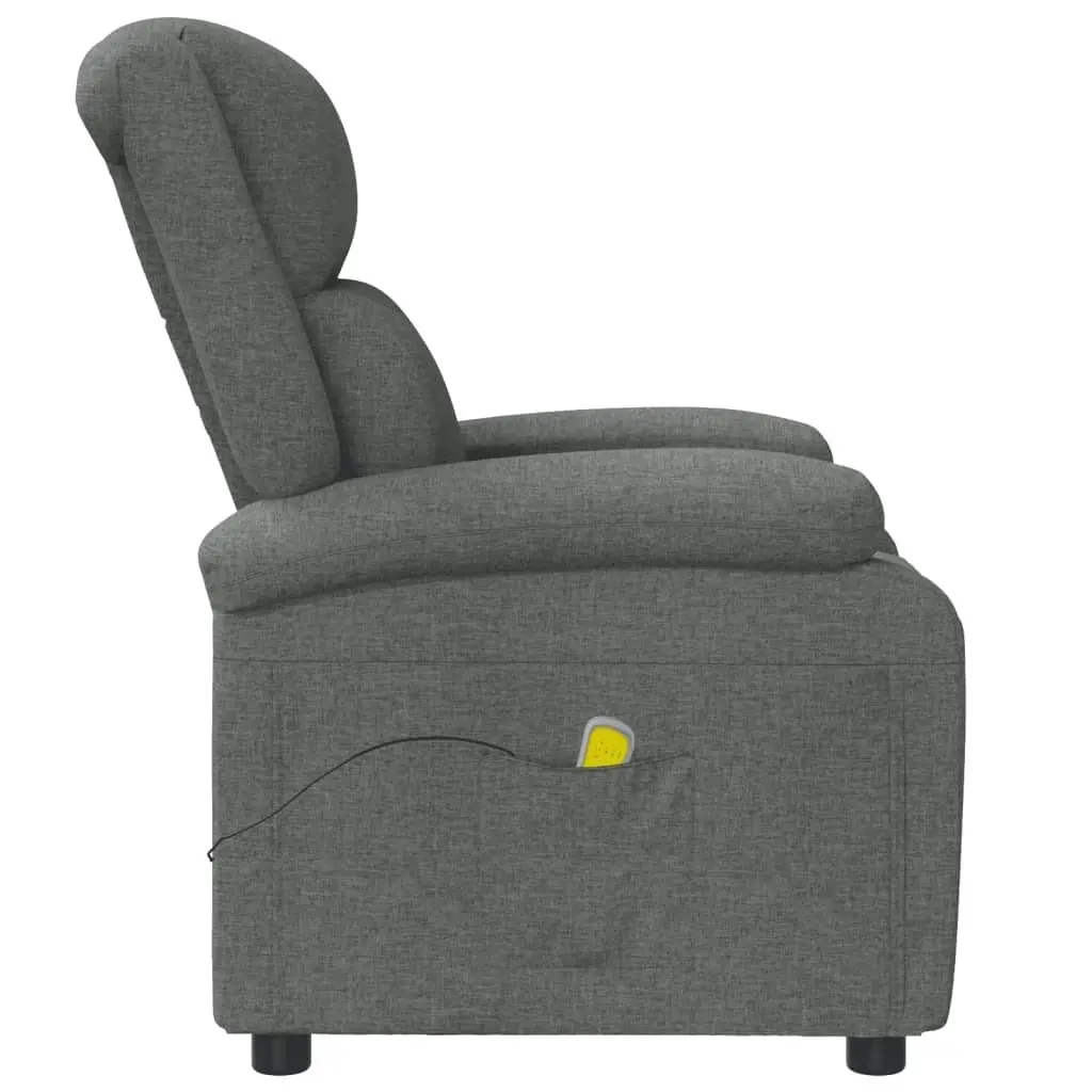 Massage Chair Dark Grey Fabric 348448