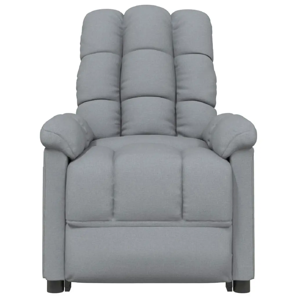 Massage Chair Light Grey Fabric 342733