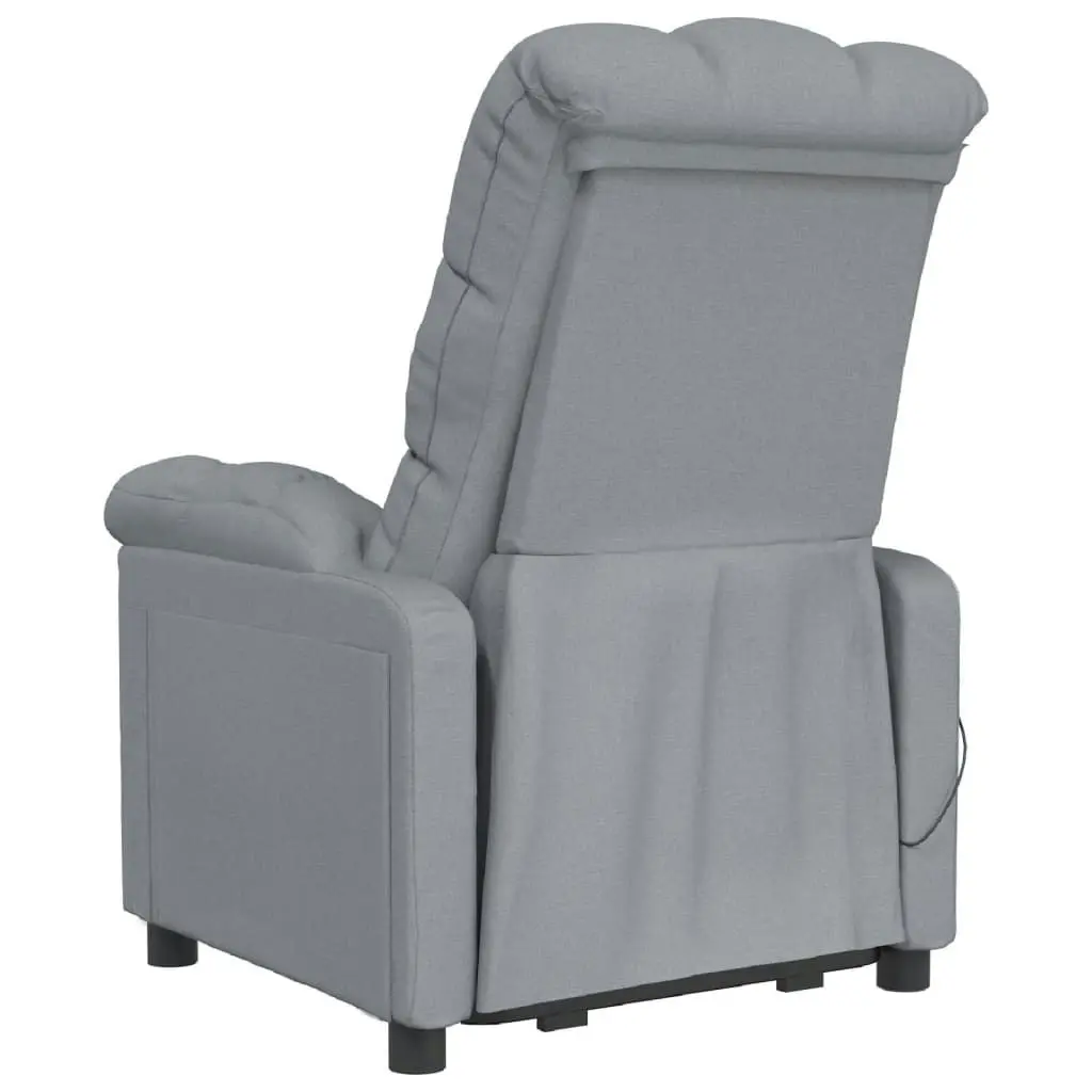 Massage Chair Light Grey Fabric 342733