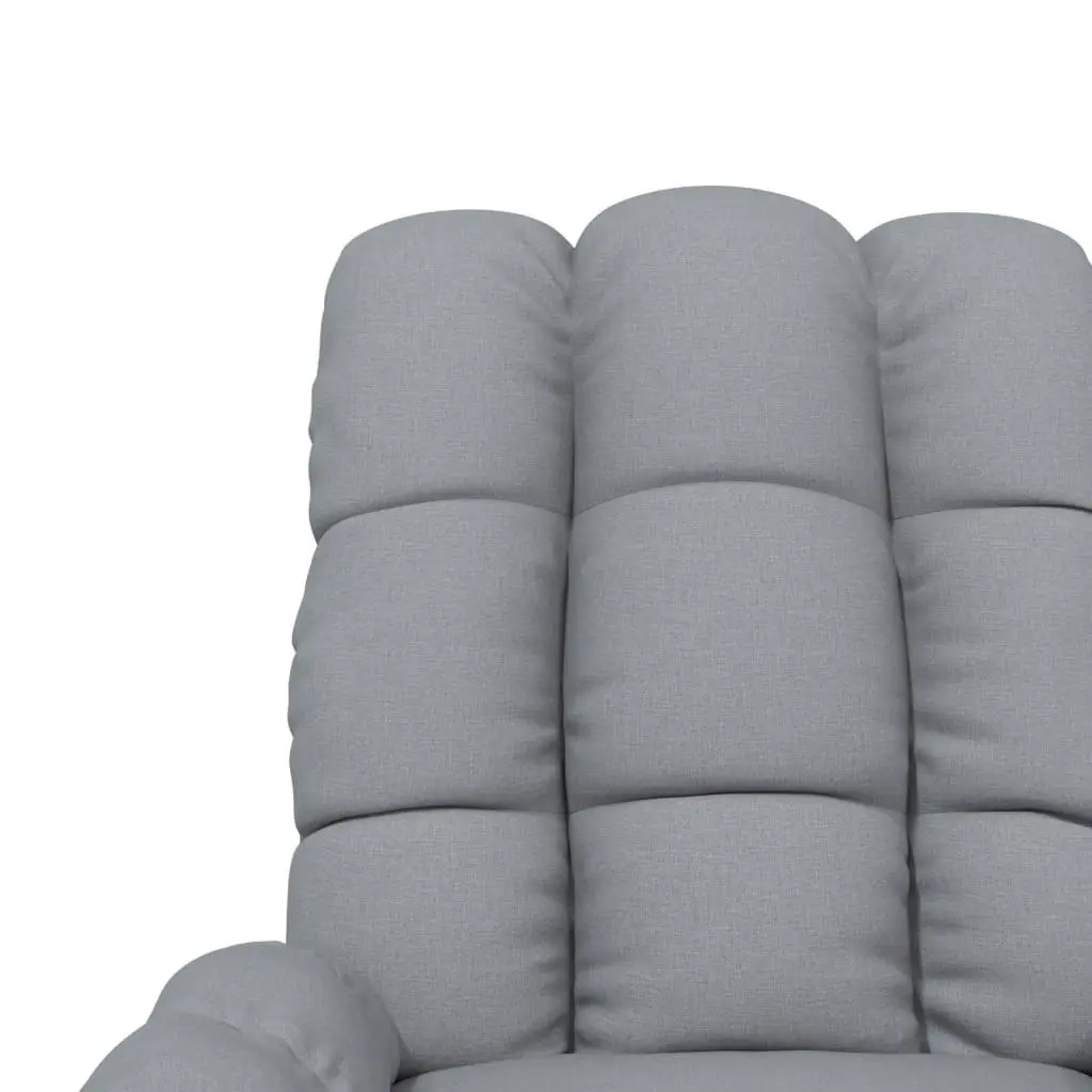 Massage Chair Light Grey Fabric 342733