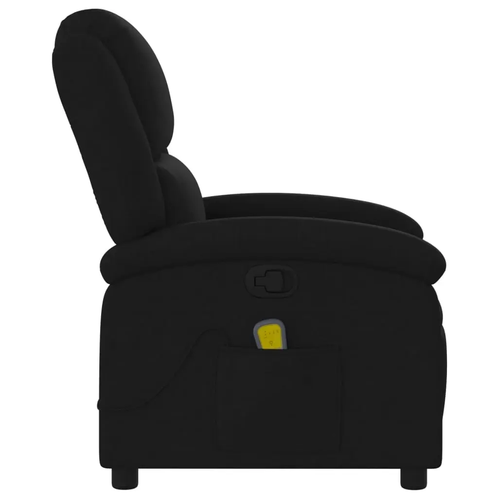 Massage Recliner Chair Black Fabric 3205418