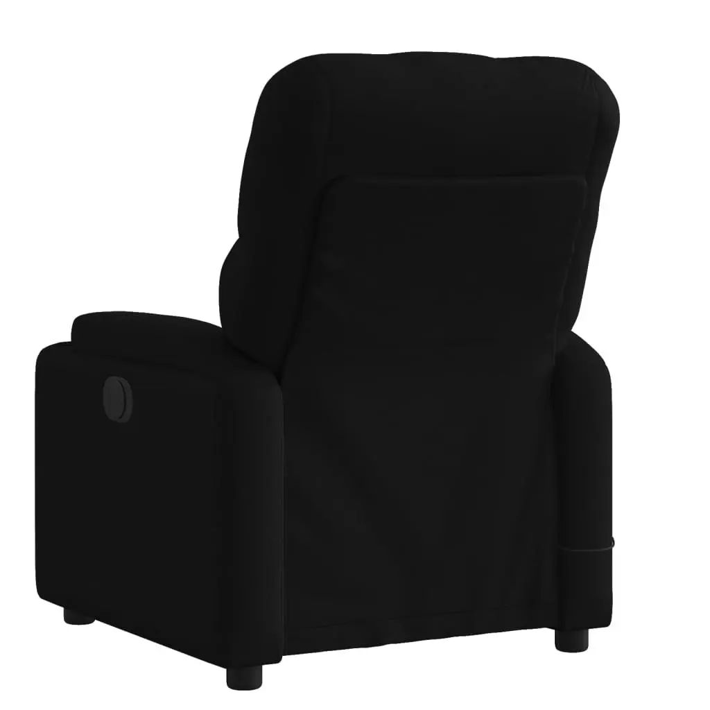 Massage Recliner Chair Black Fabric 3205666